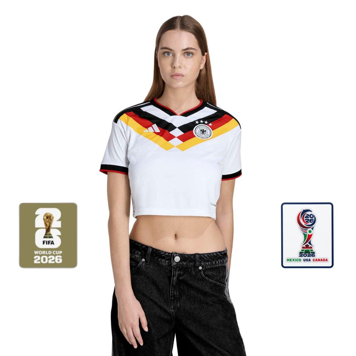 Deutschland 26 Cropped Heimtrikot Damen